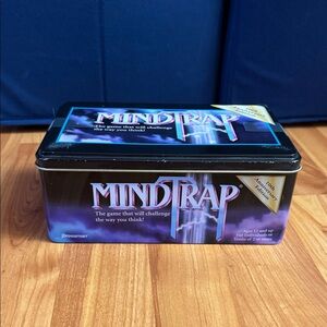 Vintage 2000 MindTrap Game Tin Complete Board Game Card Games - COMPLETE